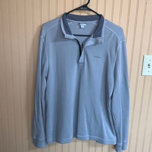 Grey Calvin Klein Quarter Zip Pullover Size: Medium